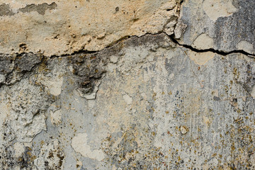 Naklejka premium Texture of a concrete wall with cracks and scratches which can be used as a background