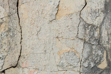 Texture of a concrete wall with cracks and scratches which can be used as a background