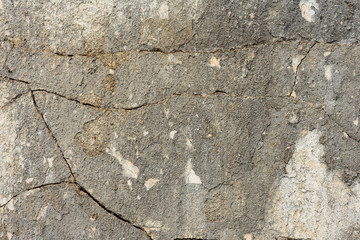 Texture of a concrete wall with cracks and scratches which can be used as a background