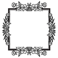 Beautiful flower, modern frame, for wallpaper of various card. Vector