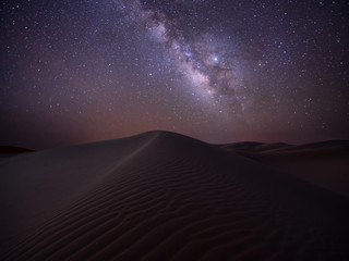 Beautiful sand dunes in the Sahara desert.