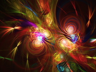 abstract chaotic fractal background 3D rendering illustration