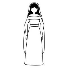 flat design wedding people beautiful bride