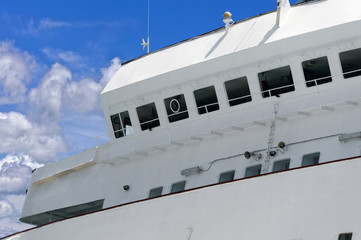 captain's bridge on passenger cruise ship © AVD
