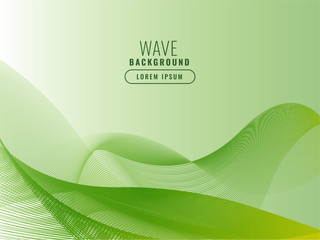 Green Wavy Background. Abstract Background. Wave Background. Vector Illustration 