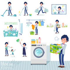 flat type blue casual tuxedo men_housekeeping