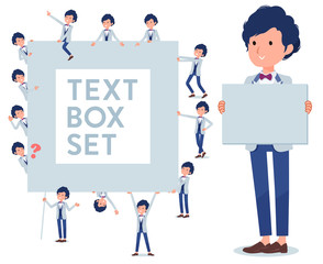 flat type blue casual tuxedo men_text box