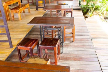 Wooden table in Thailand ,
