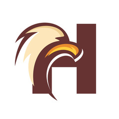 Fototapeta premium Initial H Eagle Logo
