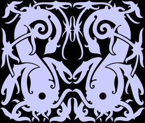 traditional seamless pattern of batik.Stylish fabric print geometric vector design. Creative textile background for fashion or cloth. borneo style.Tribal ethnic vector texture