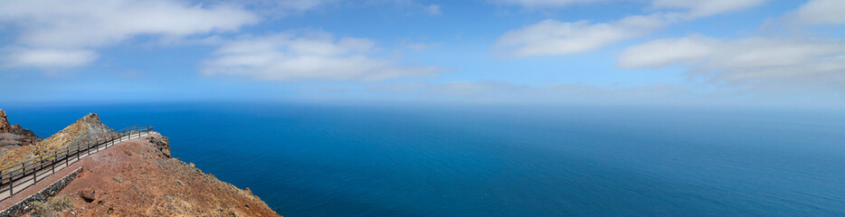 Panorama of the Spanish island of Fuerteventura.