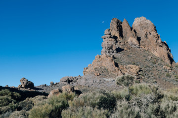 Fototapeta na wymiar Las Canadas caldera in Teide National Park on the island of Tenerife in the Canary Islands