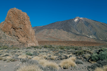 Las Canadas caldera in Teide National Park on the island of Tenerife in the Canary Islands