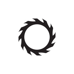 Woodworking gear logo design template vector element isolated