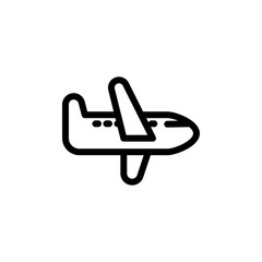 flat transportation plane line icon symbol sign, logo template, vector, eps 10