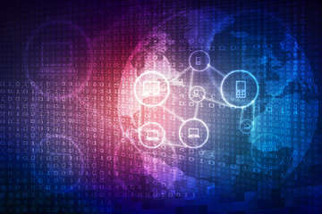 2d illustration technology background