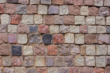 Building stone red gray, paving stones, material for walls and roads