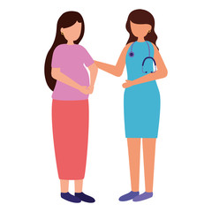 Fototapeta premium pregnancy and maternity scene flat