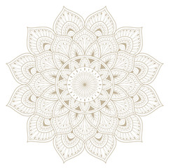 Vector mandala tribal illustration yoga style in line