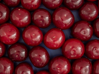 Fresh organic cherry berries. Fruit background.