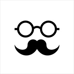 Moustache And Glasses Icon, Mustache And Glasses Icon