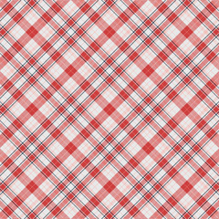 Tartan Pattern in Red and White . Texture for plaid, tablecloths, clothes, shirts, dresses, paper, bedding, blankets, quilts and other textile products. Vector illustration EPS 10