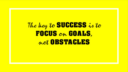 Quotes on success on a yellow background