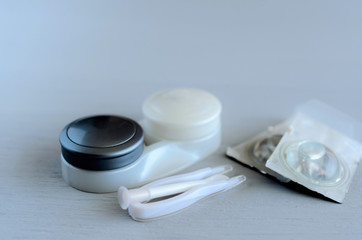 Contact lenses and accessories - tweezers, case