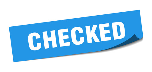 checked sticker. checked square isolated sign. checked