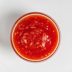 tomato sauce in the bowl