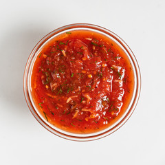 tomato sauce in the bowl