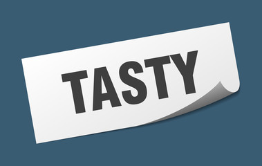 tasty sticker. tasty square isolated sign. tasty