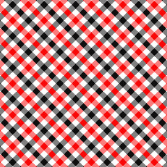 Black and Red Gingham pattern. Texture from squares for - plaid, tablecloths, clothes, shirts, dresses, paper, bedding, blankets, quilts and other textile products. Vector illustration EPS 10