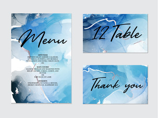 Mixture of acrylic paints for wedding decoration, meny, table, thank you card. Liquid marble texture. Fluid art. Applicable for design cover, presentation, invitation, flyer, annual report,