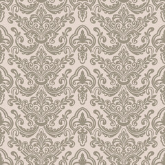 Vector damask seamless pattern background. Classical luxury old fashioned damask ornament, royal victorian seamless texture for wallpapers, textile, wrapping. Exquisite floral baroque template.