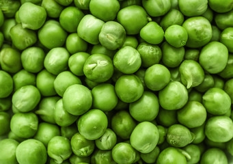 Heap of tasty fresh peas, closeup