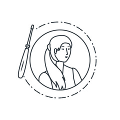 beautiful young woman with screwdriver