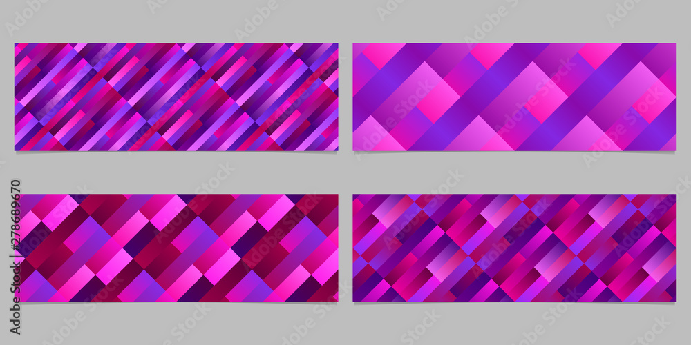 Poster geometrical stripe pattern banner background collection - abstract vector graphic