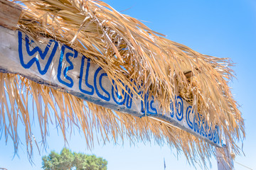 Exotic Chryssi island at the south of Crete, with the amazing Golden Beach, Greece