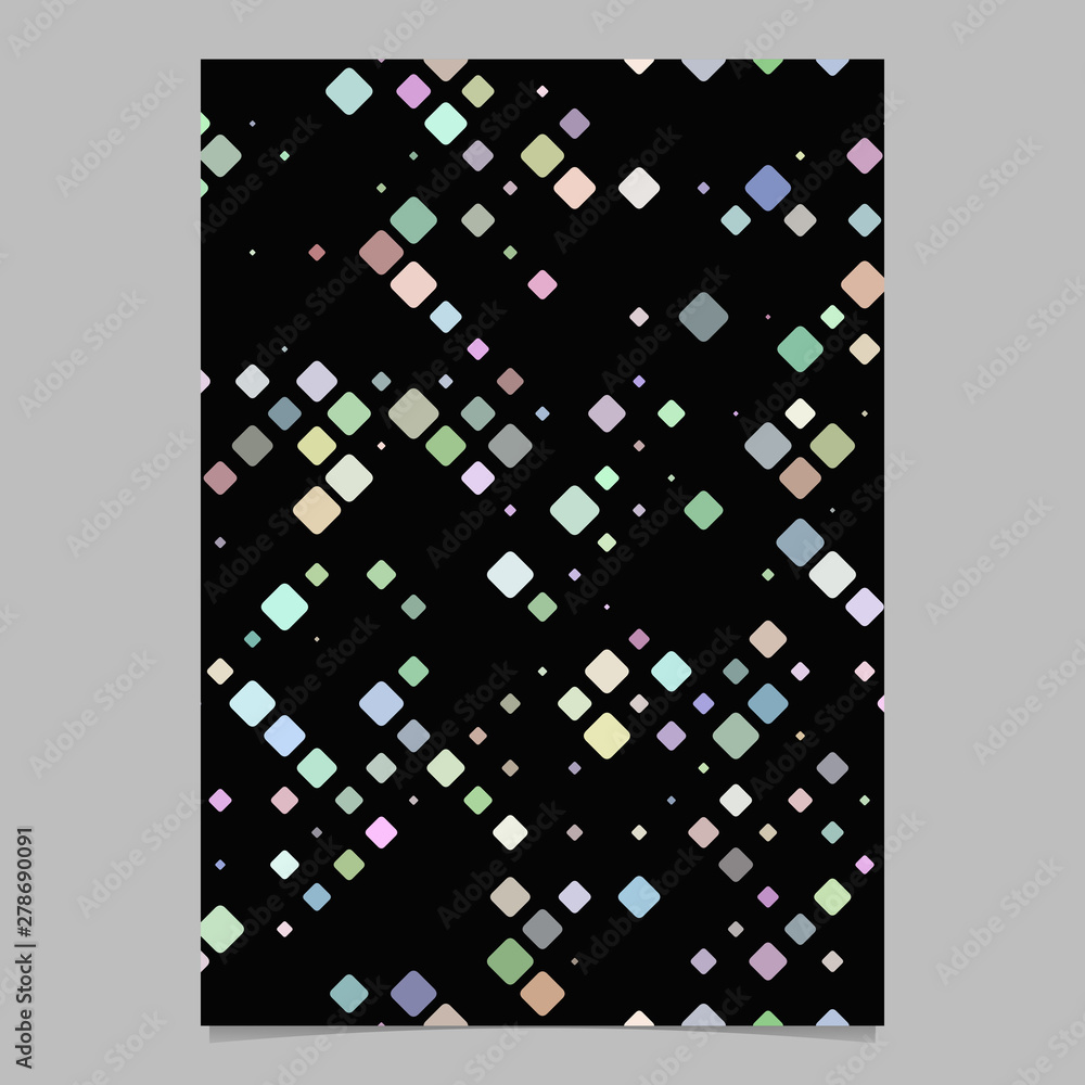 Poster colorful abstract geometric diagonal square pattern background poster template - vector design