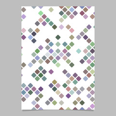 Colorful abstract geometrical rounded square mosaic pattern page template