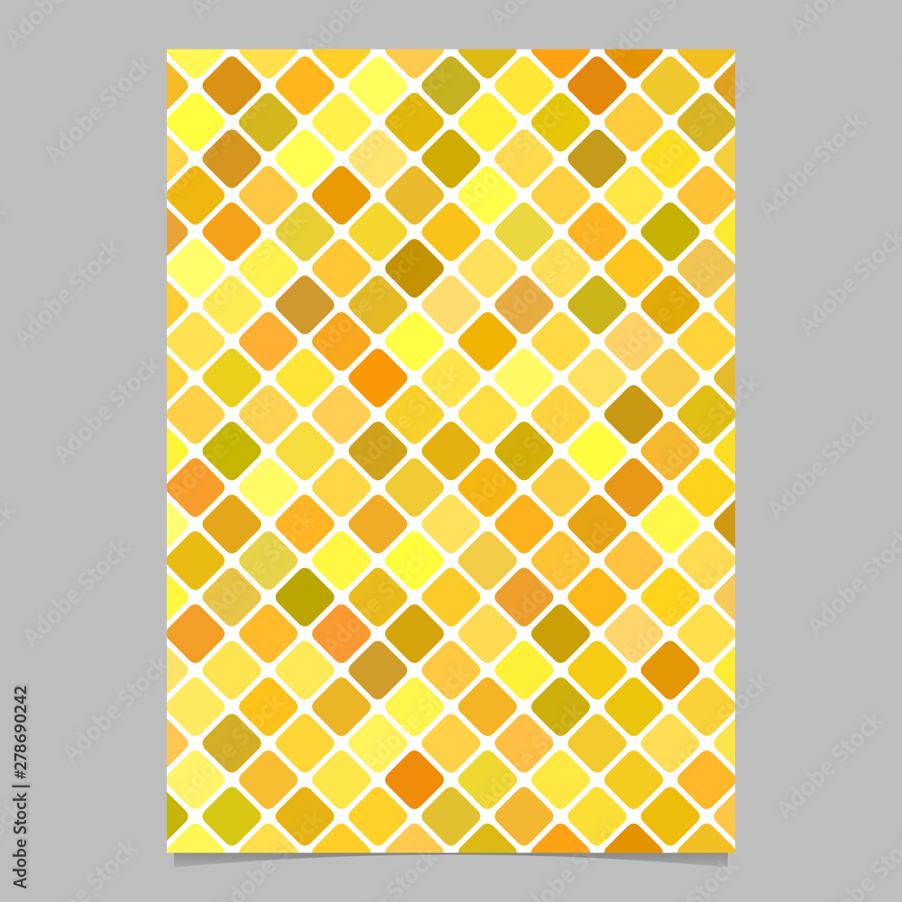 Aufkleber yellow square pattern brochure design - vector tile mosaic document background