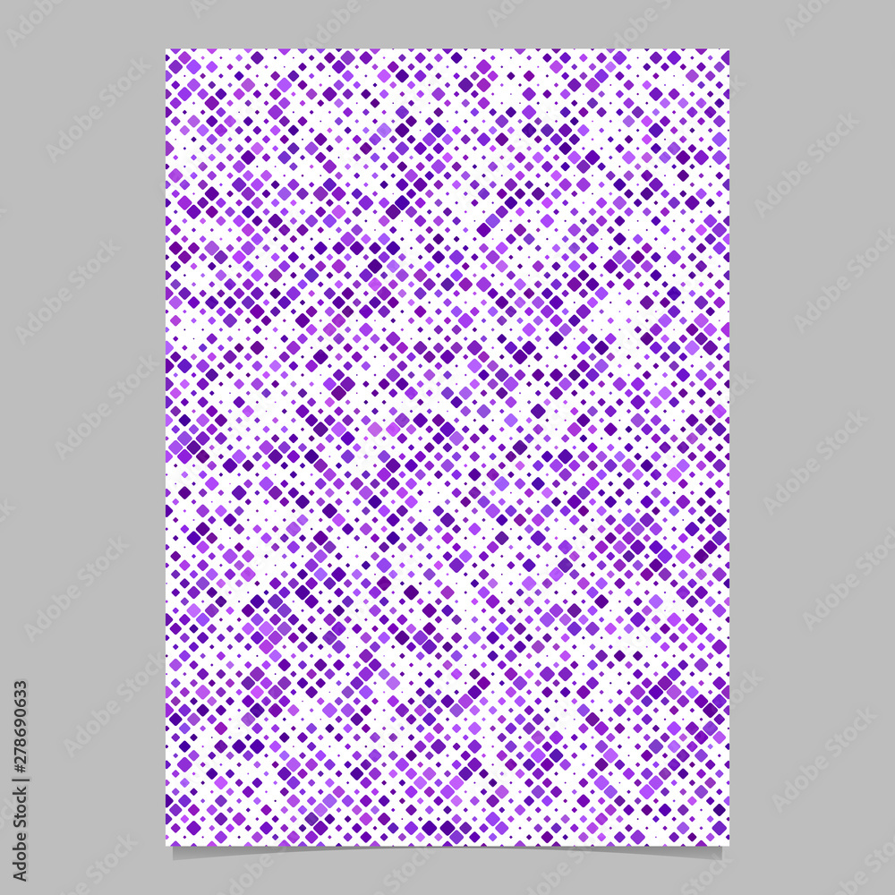 Aufkleber purple abstract diagonal rounded square pattern brochure template