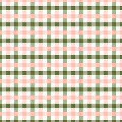 Green Gingham pattern. Texture from squares for - plaid, tablecloths, clothes, shirts, dresses, paper, bedding, blankets, quilts and other textile products. Vector illustration EPS 10