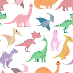 Dinosaurs seamless pattern