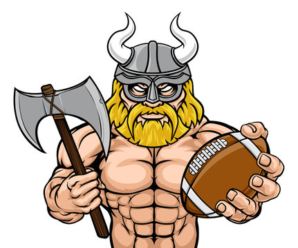 A Viking warrior gladiator American football sports mascot