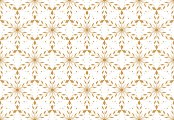 Abstract geometric pattern. A seamless vector background. White and gold ornament. Graphic modern pattern. Simple lattice graphic design