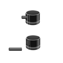 The engine piston, on a white background