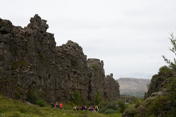 Naklejka premium Weg bei Thingvellir, Island