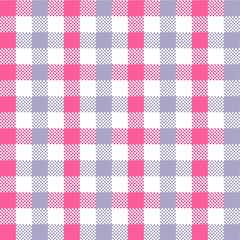 Rosa Gingham pattern. Texture from squares for - plaid, tablecloths, clothes, shirts, dresses, paper, bedding, blankets, quilts and other textile products. Vector illustration EPS 10
